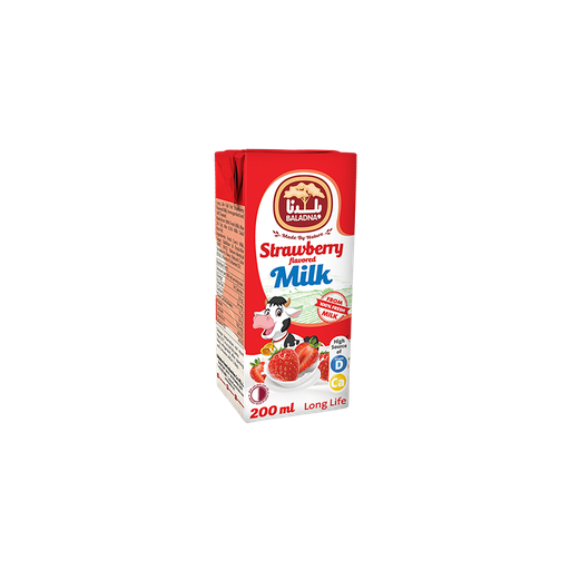 [60222] Baladna Uht Milk Full Fat 200 Ml Strawberry