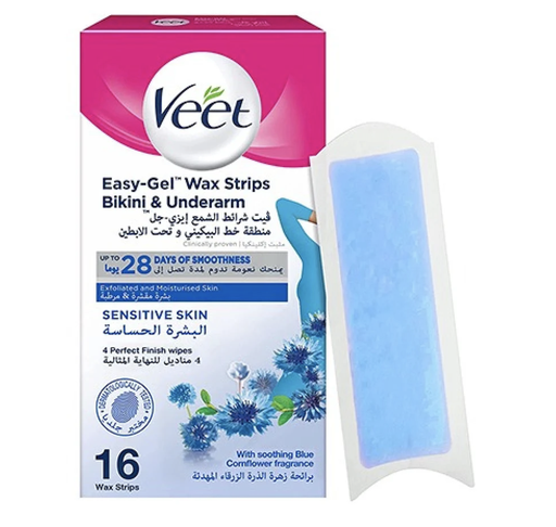 [63042] Veet Cold Wax Strips Sensitive Bikini &amp; Under Arm 16S