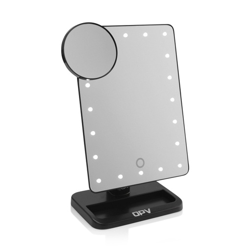 [8061] Led Dimmable Makeup Mirror Double White/Black -S--