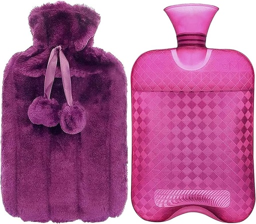 [8953] Hot Water Bottle With Cover  1L