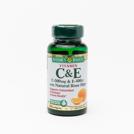 [9578] nature's bounty Vitamin C&amp;E Softgel 50'S-