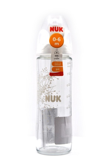 [9907] Nuk Classic Glass Bottle 0-6 Months - 240Ml