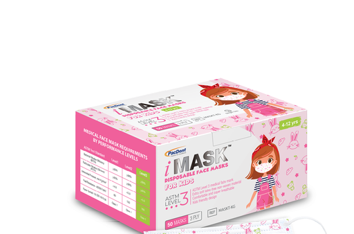 [99721] Aj Kids Face Mask 50'S (Pink Mask)